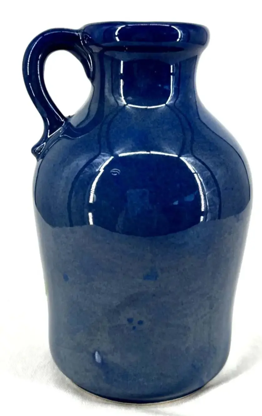 Goose Jug Ceramic Farmhouse Blue  Country Chic Flower Vase 7